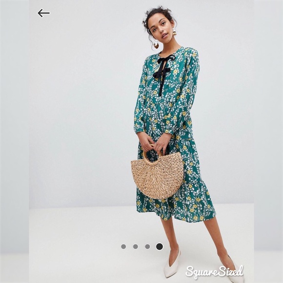 vila floral midi dress